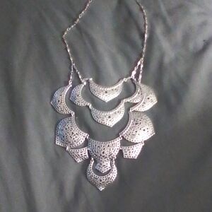 Elegant Silver Statement Necklace